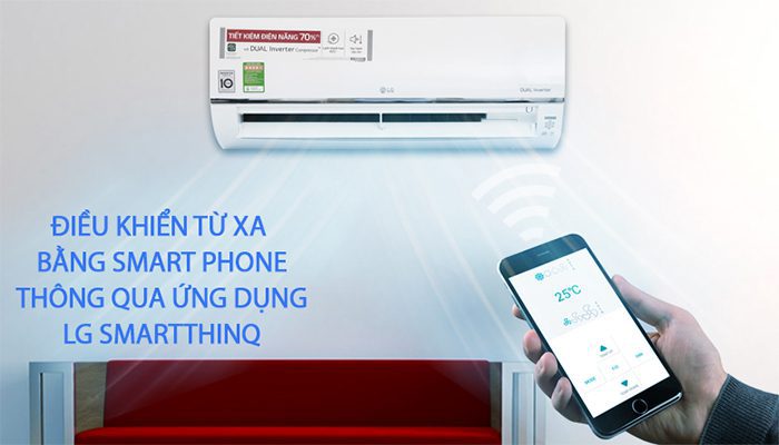 bật điều hòa LG không cần điều khiển