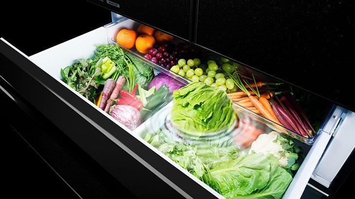 Review tủ lạnh Mitsubishi Electric với khả năng bảo quản rau quả