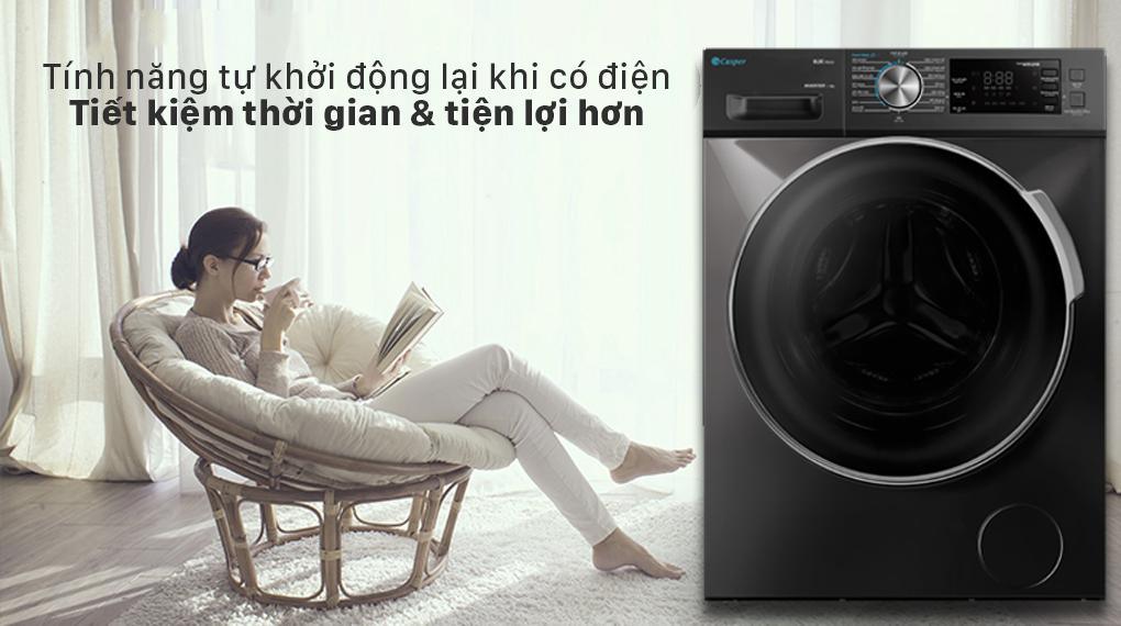 Khả năng hoạt động khi có điện trở lại của Máy giặt Casper WF-85I140BGB