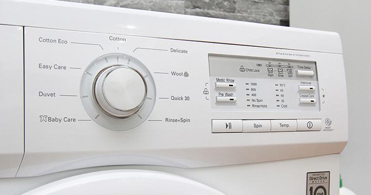 Bảng điều khiển được thiết kế đơn giản, tiện dụng Bảng điều khiển máy giặt LG được thiết kế đơn giản, tiện dụng