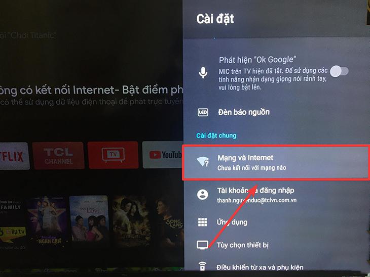 Bạn chọn Mạng và Internet