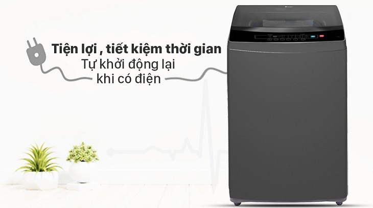 Máy giặt Casper thông minh sẽ tự khởi động lại khi có điện
