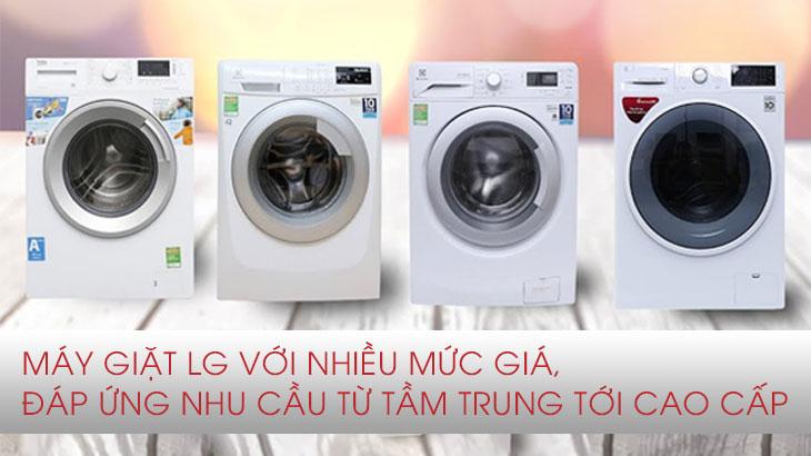 Máy giặt LG nhiều mức giá, từ tầm trung tới cao cấp Máy giặt LG nhiều mức giá, từ tầm trung tới cao cấp