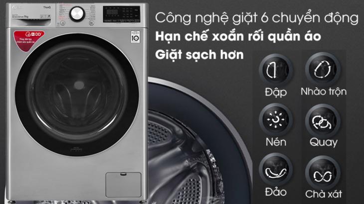 Công nghệ giặt 6 chuyển động trên máy giặt LG Công nghệ giặt 6 chuyển động trên máy giặt LG