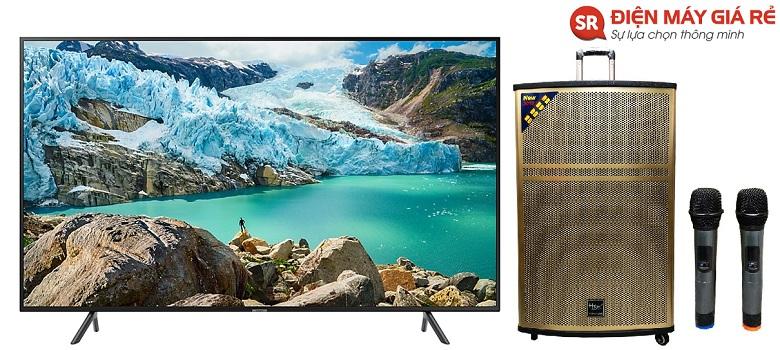 Hát karaoke trên smart tivi kết nối loa kéo