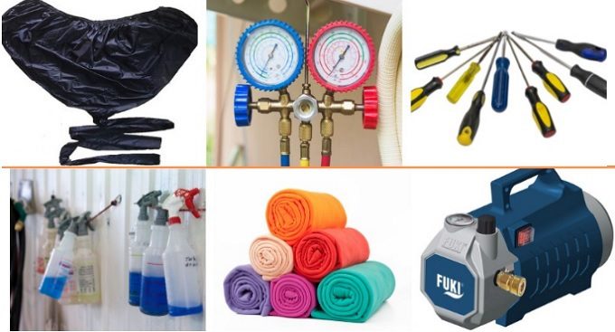 Dụng cụ vệ sịnh, bảo dưỡng điều hòa