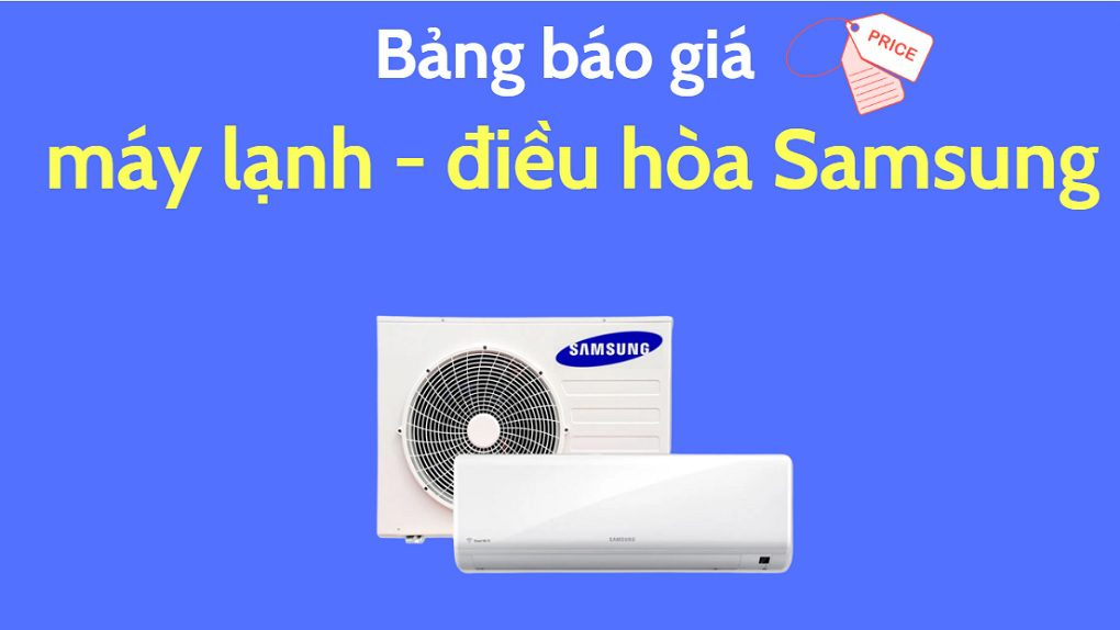 bang bao gia may lanh dieu hoa samsung
