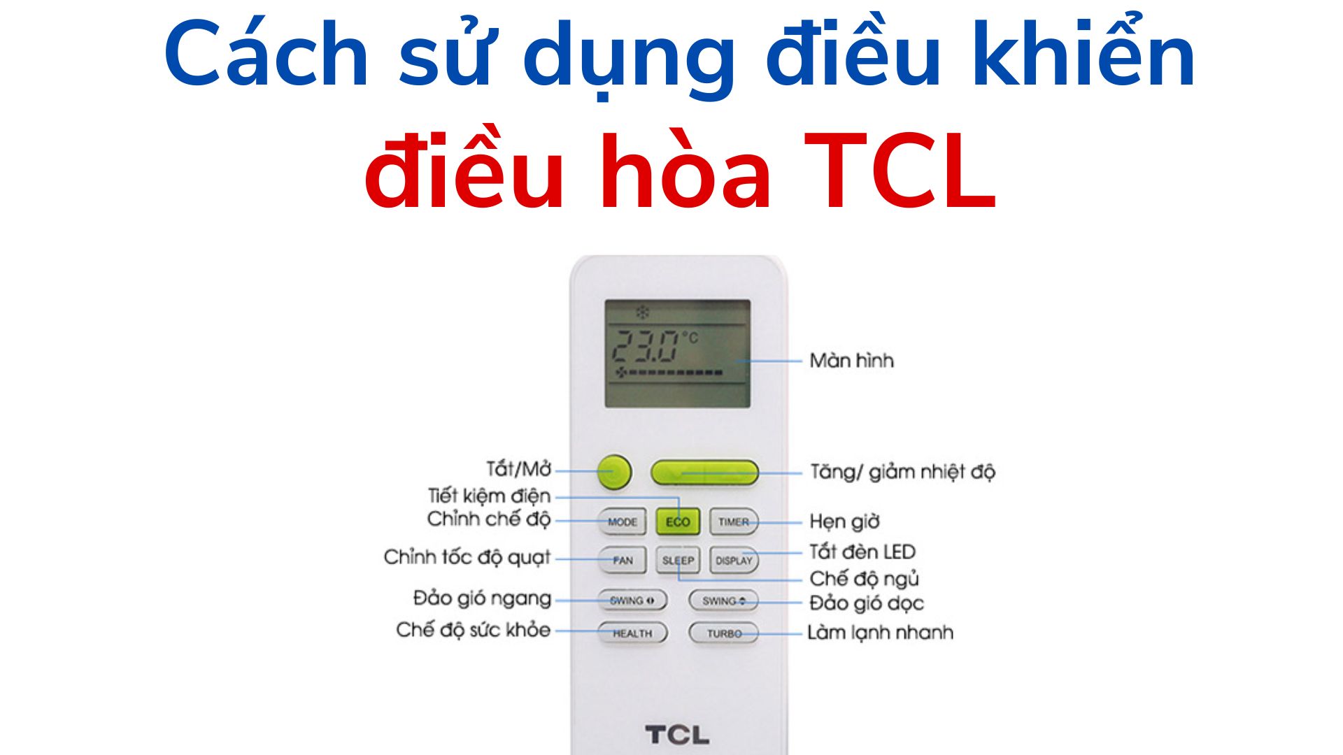 cach su dung dieu khien dieu hoa tcl
